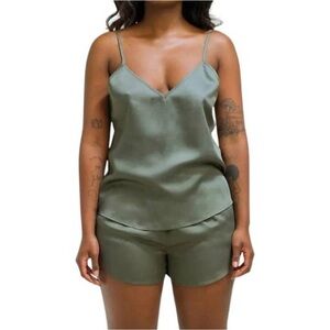 Ettitude sateen camisole in moss size XL NWT